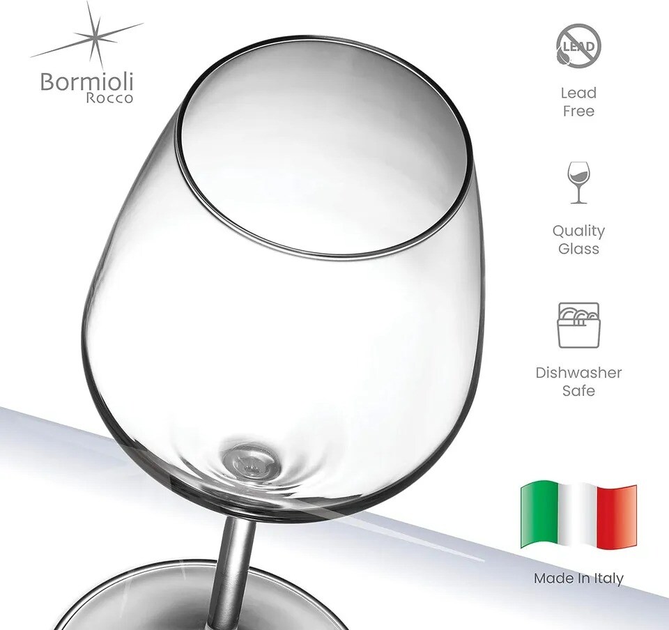 Bormioli Rocco 14.75 oz White Wine Glasses (Set Of 4) Crystal