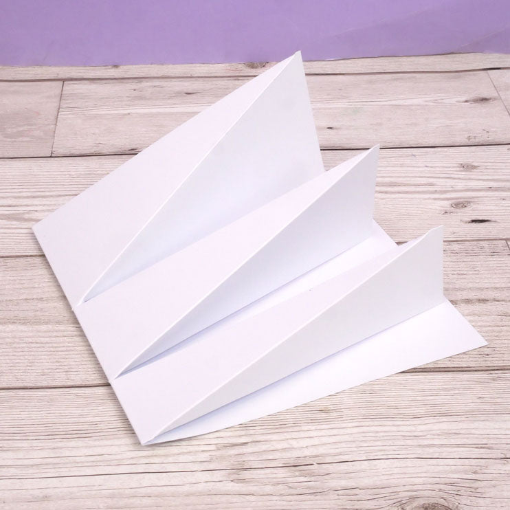 Hunkydory Crafts Luxury Shaped Card Blanks &#x26; Envelopes - Three-Tier Folding Steps