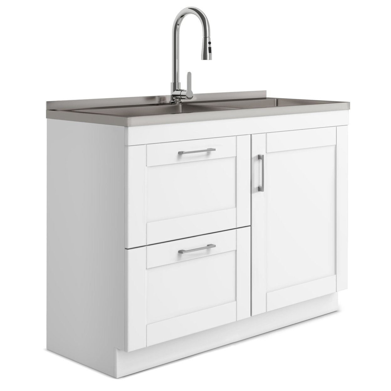 Modern Wide Shaker 46 Inch Laundry Cabinet