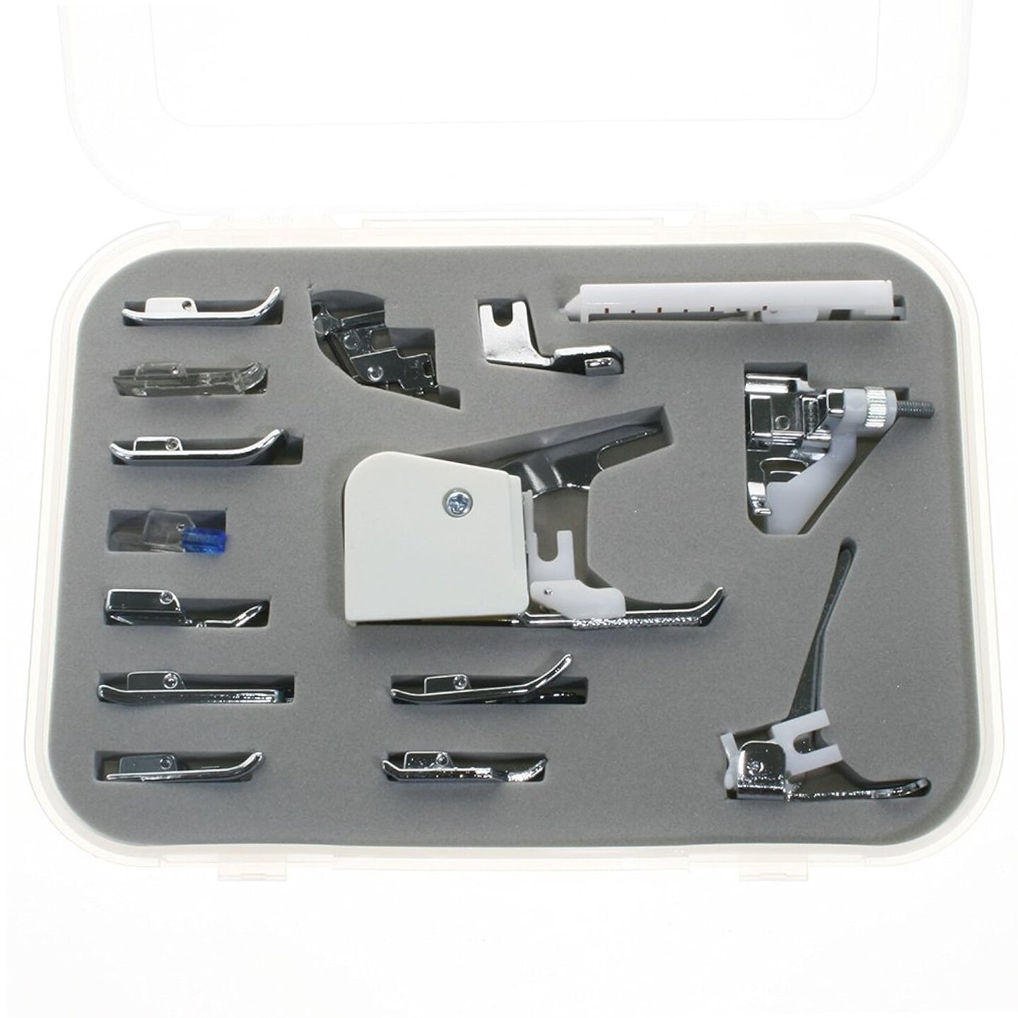 15pc Domestic Sewing Machine Snap-On Presser Walking Foot Kit for Brother, Singer, Babylock, Janome, Pfaff, Kenmore, Riccar, Necchi