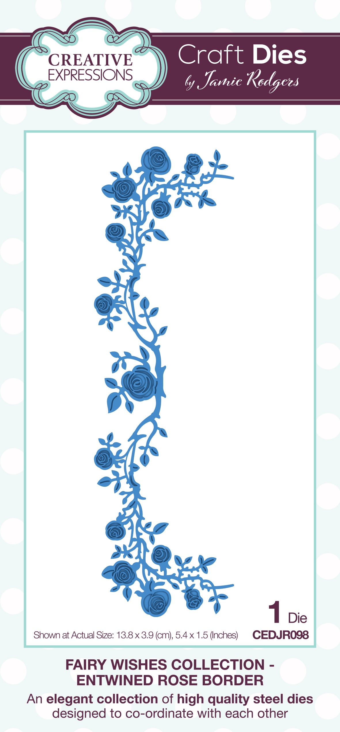 Creative Expressions  Jamie Rodgers Fairy Wishes Entwined Rose Border Craft Die