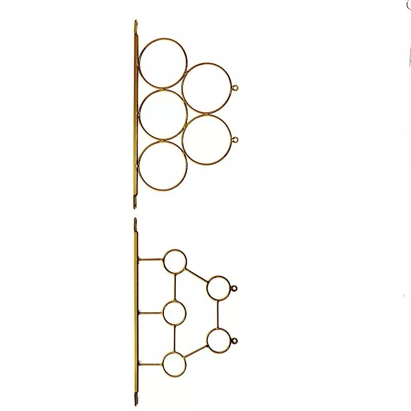 GOLD 3ft tall 2-Tier Rectangular Metal Bar Cart Wooden Serving Trays