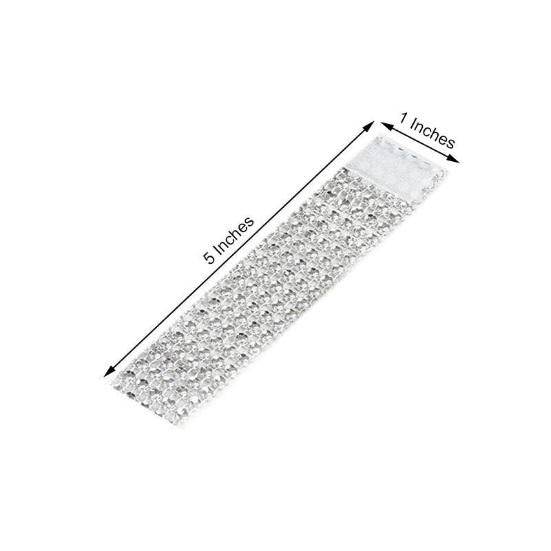20-Pieces Diamond Rhinestone Mesh Napkin Rings