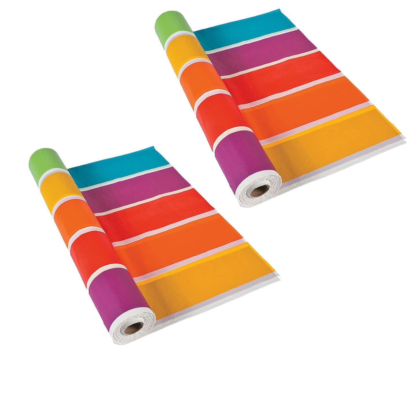 Rainbow Plastic Tablecloth Roll 40&#x22; x 100 ft.