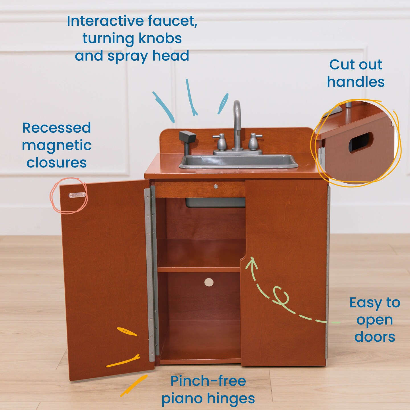 Play Kitchen Sink, Wooden Playset
