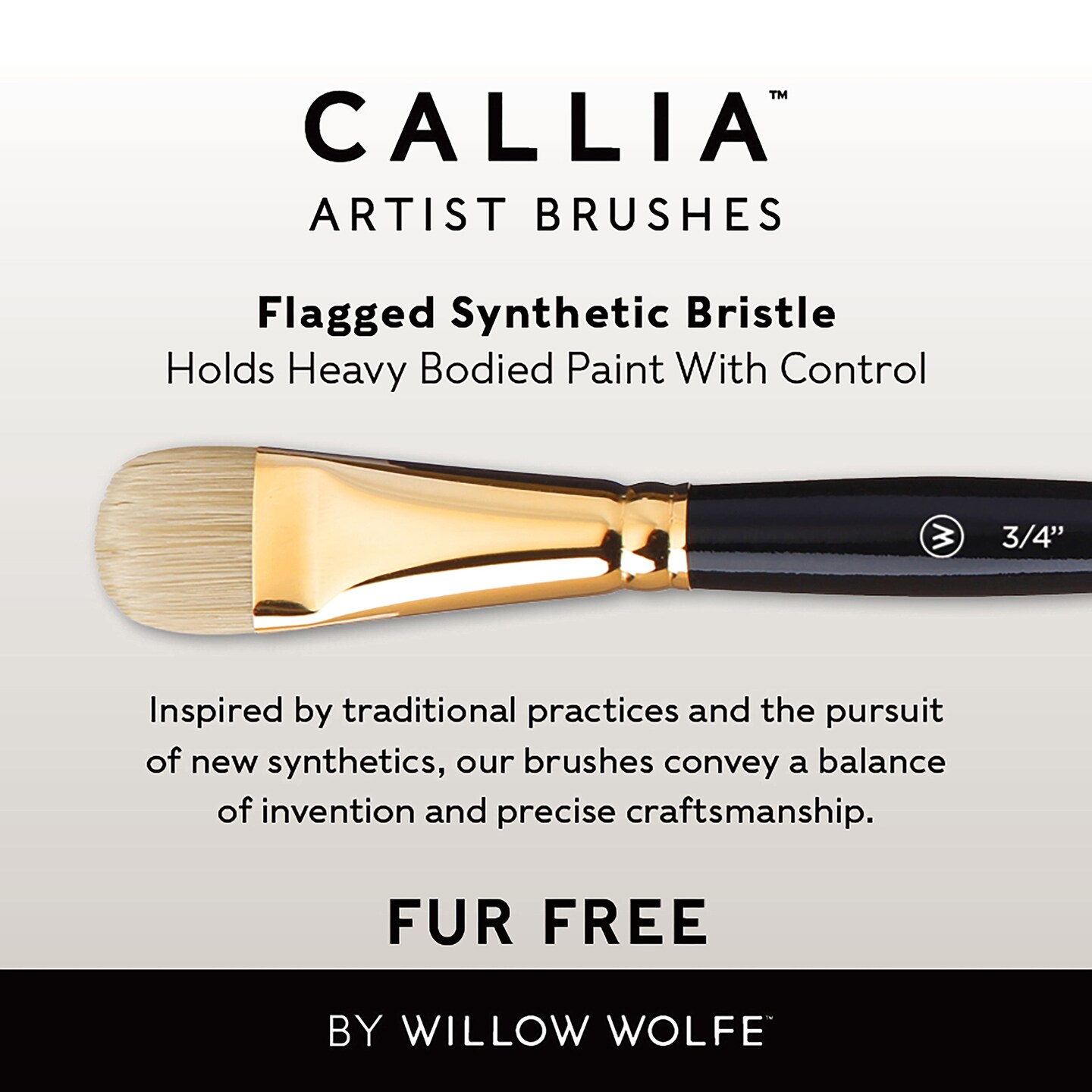 Willow Wolfe Callia Artist Watercolor Flowers Brush Set-Rounds and Filbert