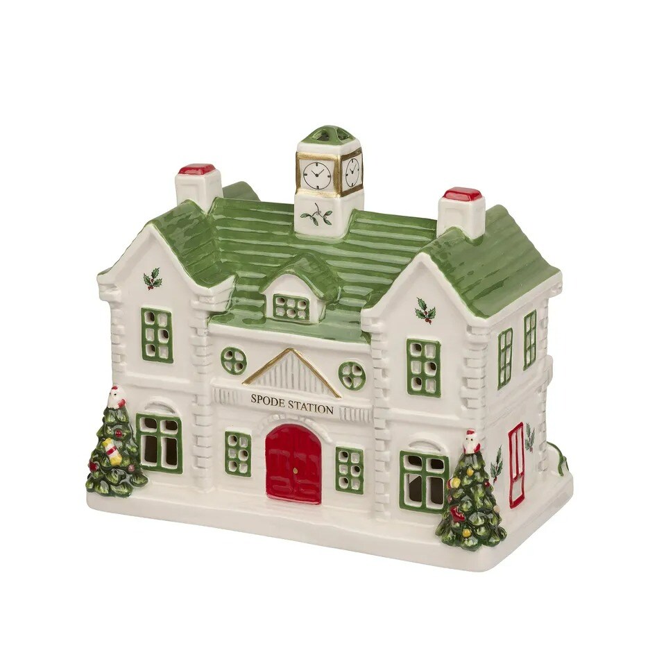 Spode – Christmas Tree Collection Miniature Christmas Village Train Station