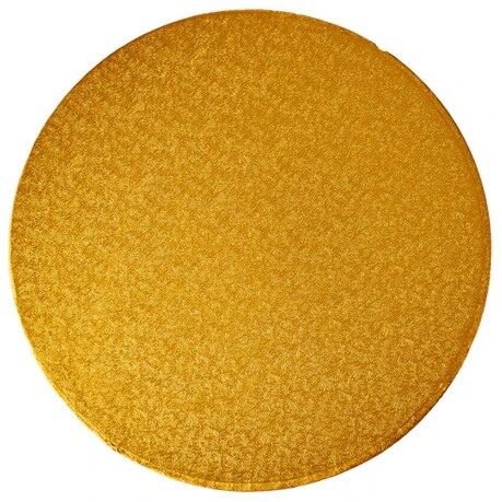 14&#x22; Round Gold Foil Cake Board Drum