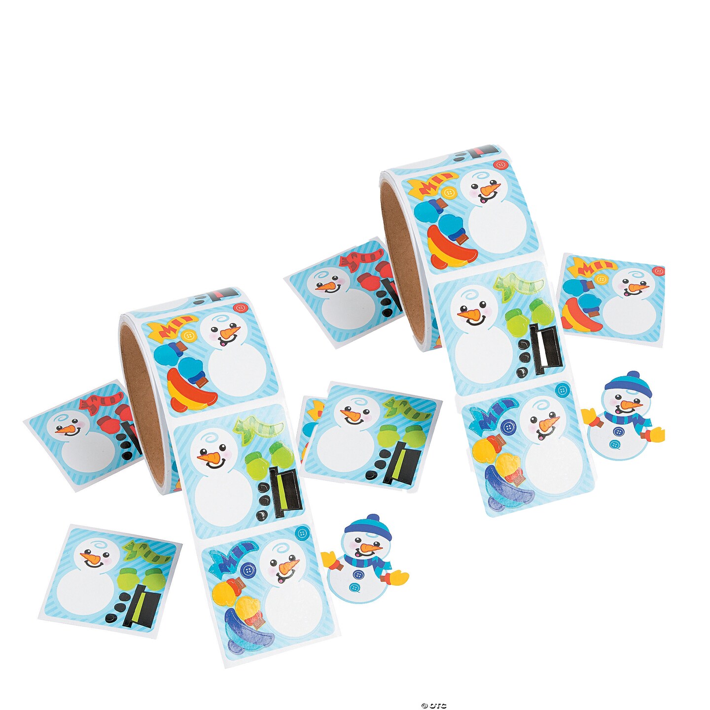 Mini Dress-a-Snowman Sticker Roll - 50 Pc