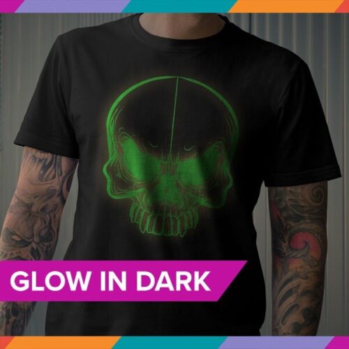 Heat Transfer Paper for Dark T Shirts (5 Sheets, 8.5x11'') GLOW IN THE DARK GREEN Iron on Transfers Paper Printable Heat Transfer Vinyl for Inkjet Printer