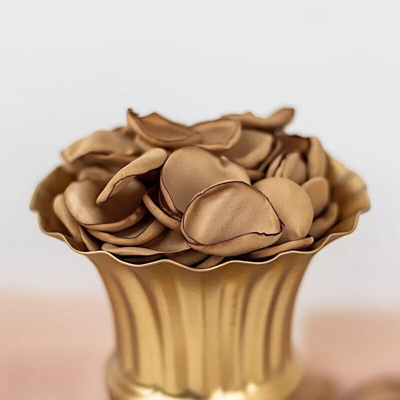 400 GOLD Silk Rose Petals Matte Artificial Flowers Table CONFETTI