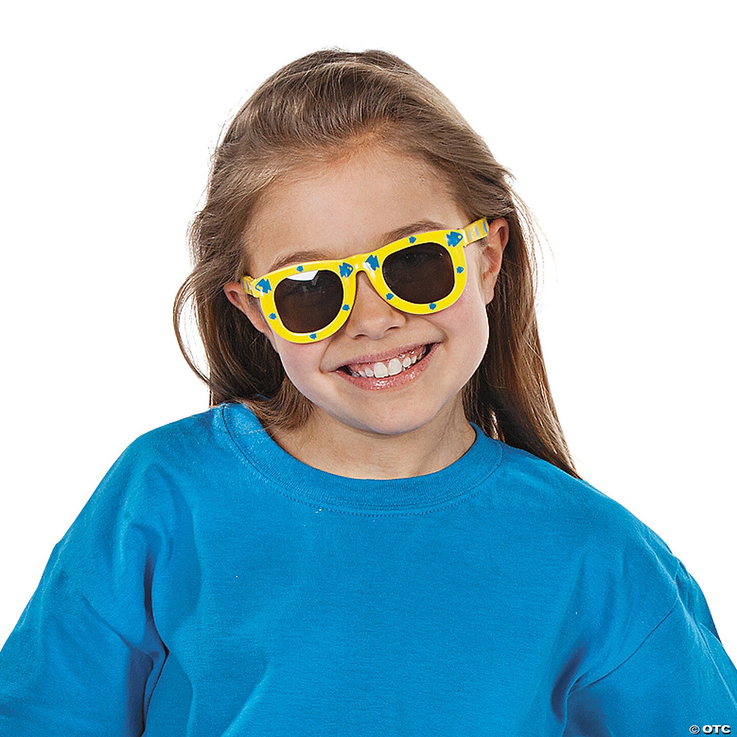 5&#x22; Kids Purple, Blue, Green &#x26; Yellow Fish Print Sunglasses 12 Pieces