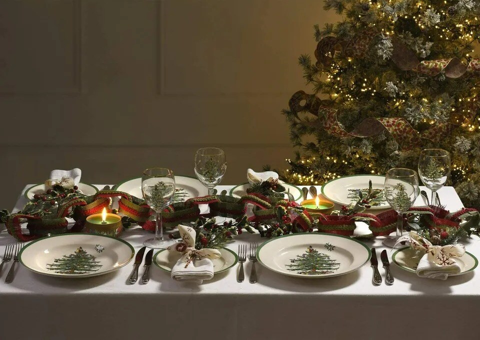 Spode Christmas Tree 6 Inch BPA-Free Melamine Bowls, Set of 4
