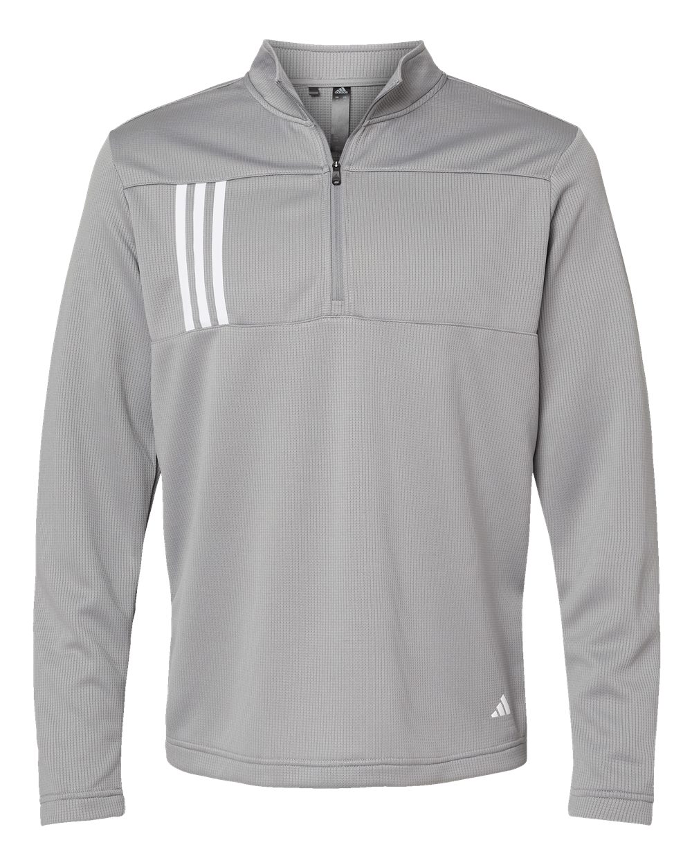 Adidas&#xAE; 3-Stripes Double Knit Quarter-Zip Pullover