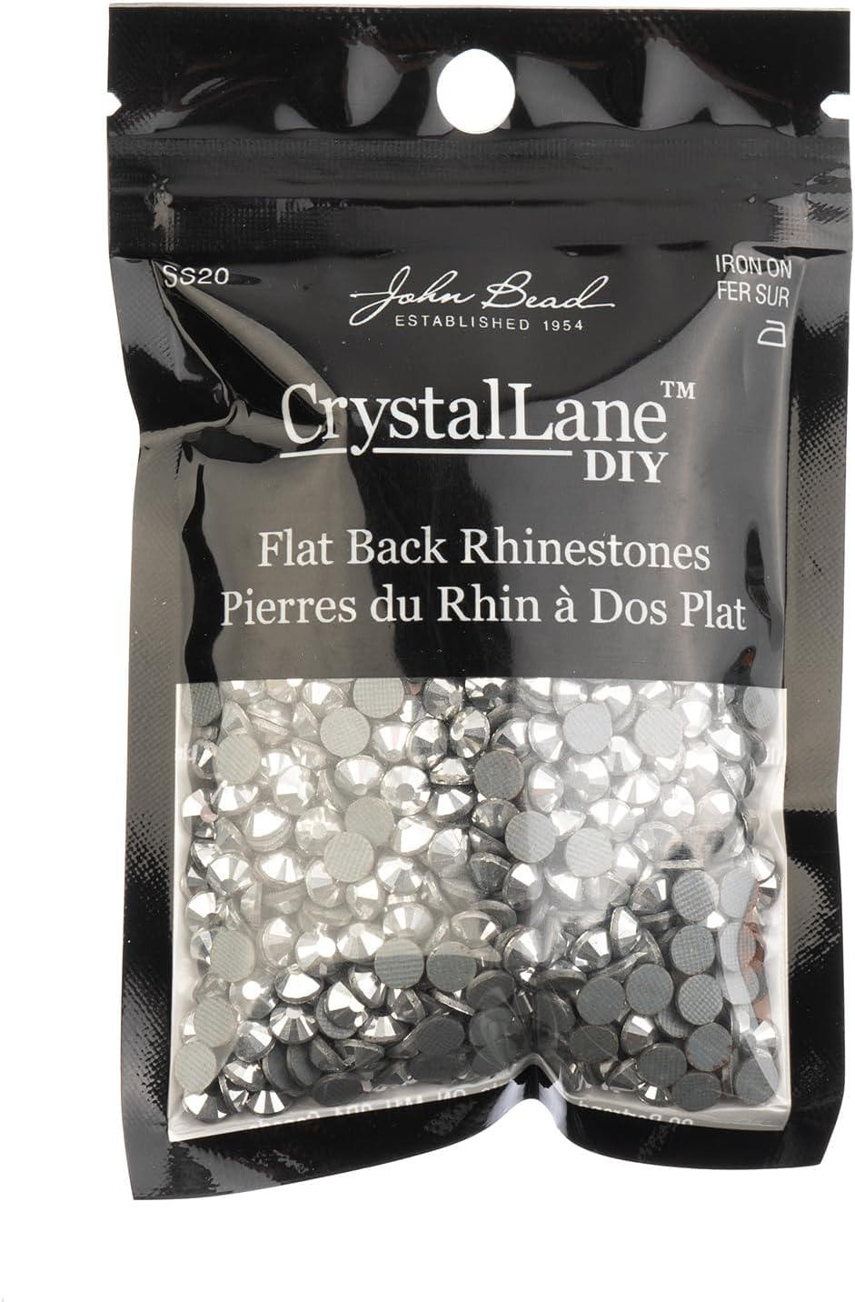 Crystal Lane DIY SS20 (4.7mm) Hot-fix Glass Flat Backs Rhinestones, 1440pcs