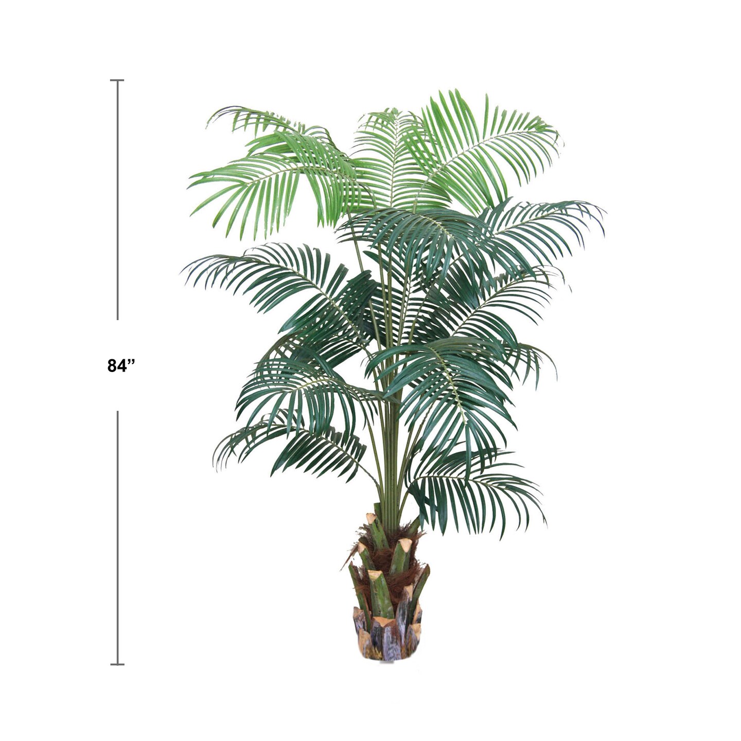 7ft Wine Palm Tree without Pot with 15 Realistic Silk Fronds by Floral Home&#xAE;