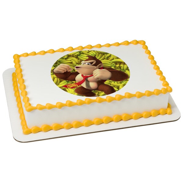 Donkey Kong&#x2122; Edible Cake Topper Image - 7.5&#x22; Round