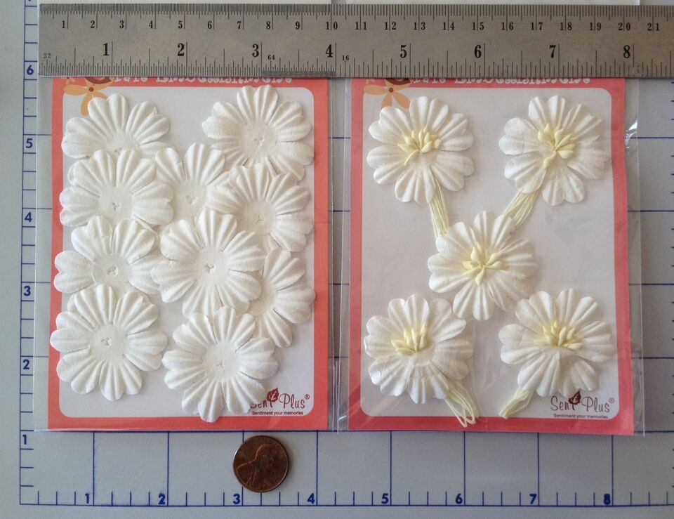 120 PCS Assorted Handmade Mulberry Paper Flowers