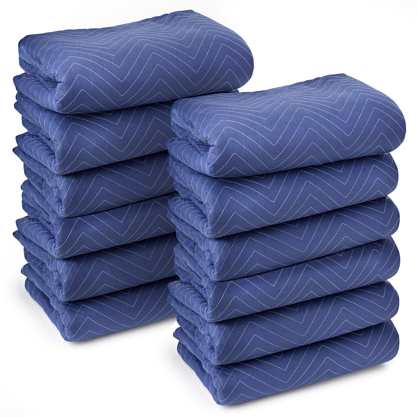 Sure-Max 12 Moving &#x26; Packing Blankets - Deluxe Pro - 80&#x22; x 72&#x22; (40 lb/dz weight) - Professional Quilted Shipping Furniture Pads Royal Blue