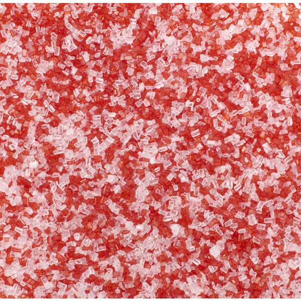 Large Red and White Peppermint Flavored Crystal Sanding Sugar