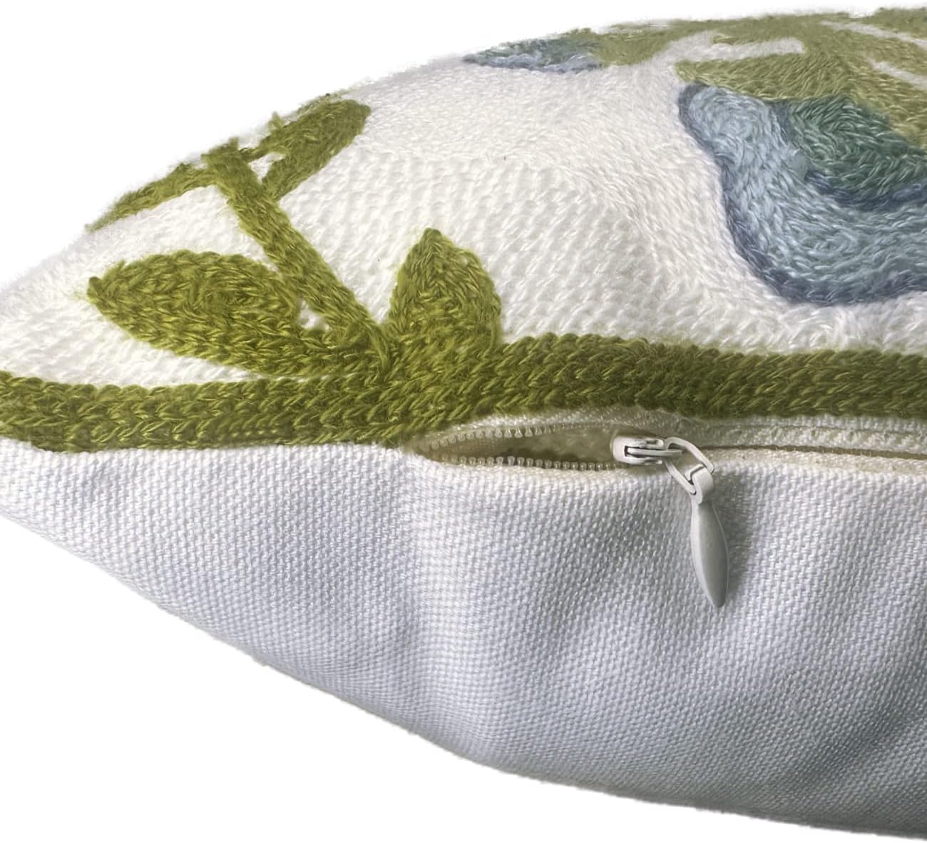 Floral Lumbar Pillow Cover: Cottage Charm in Blue Flower Design