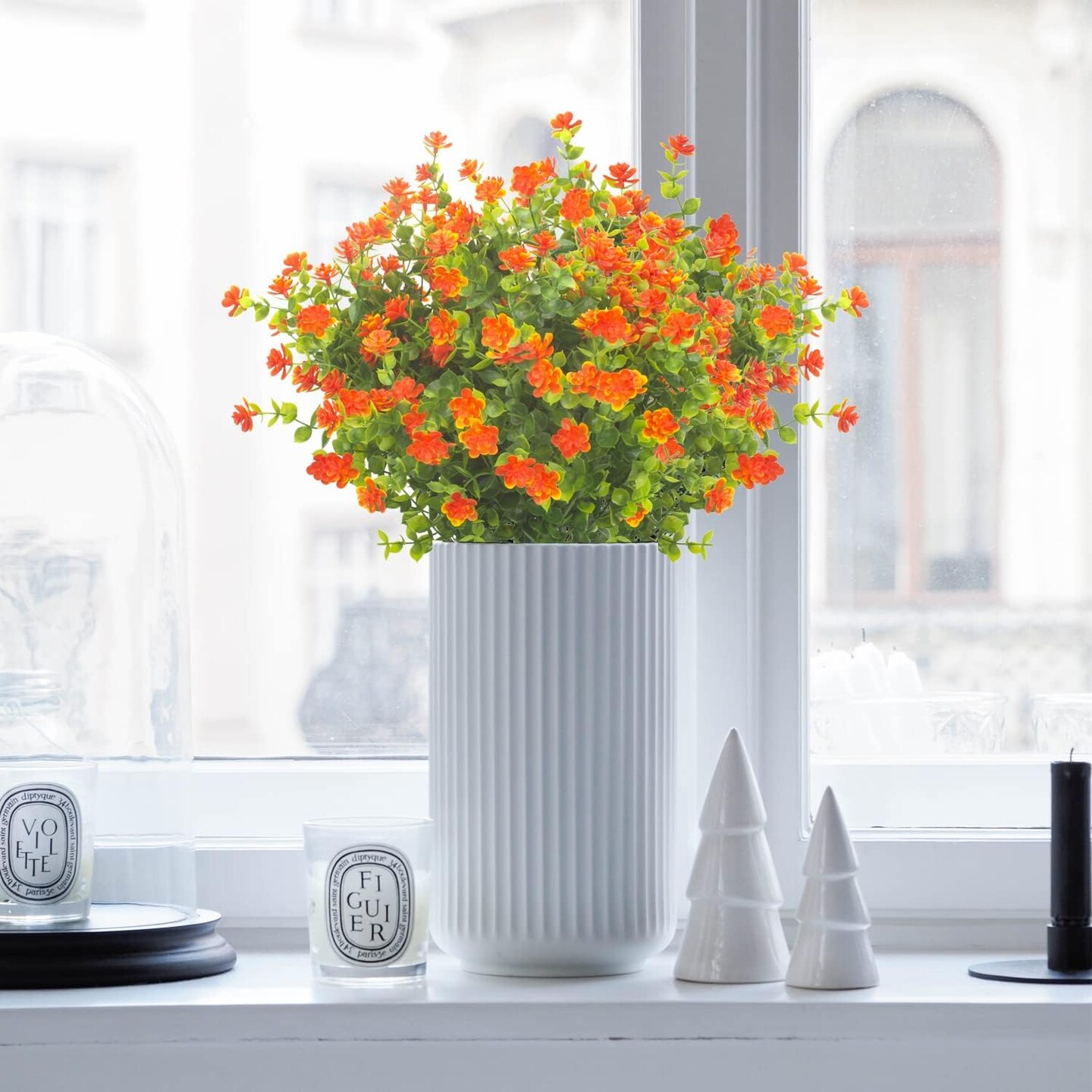 Everlasting Blooms: Grunyia's 20 Bundles of UV Resistant Artificial Flowers