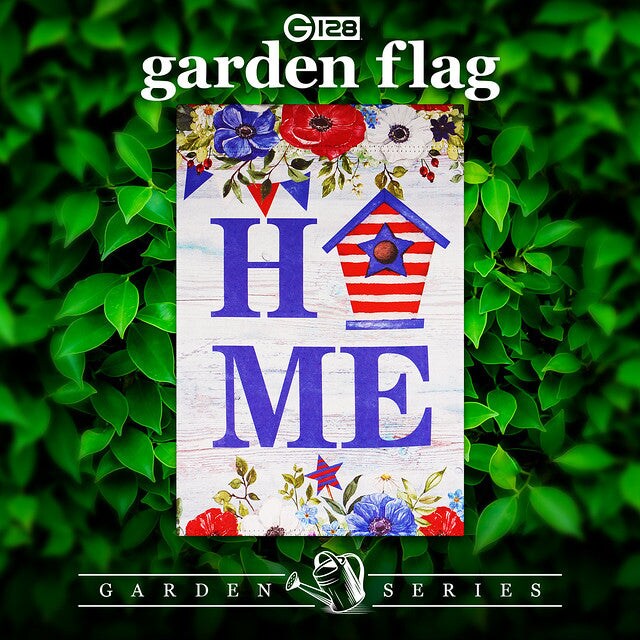 G128 Garden Flag Home Patriotic Birdhouse | 12x18 Inch | Printed Blockout Polyester - Patriotic Decoration