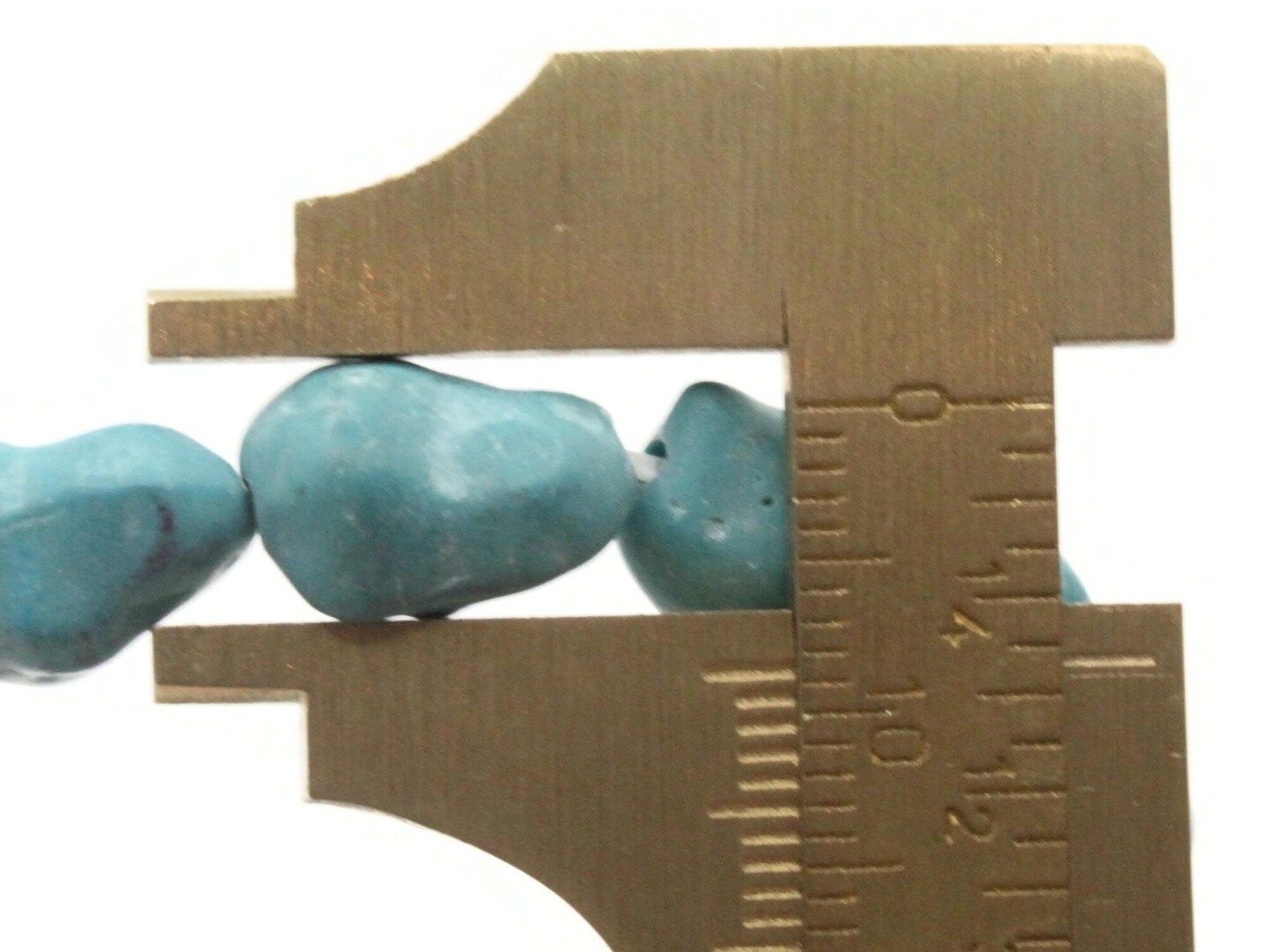 33 12mm Turquoise Blue Nugget Dyed Synthetic Turquoise Stone Beads bF3