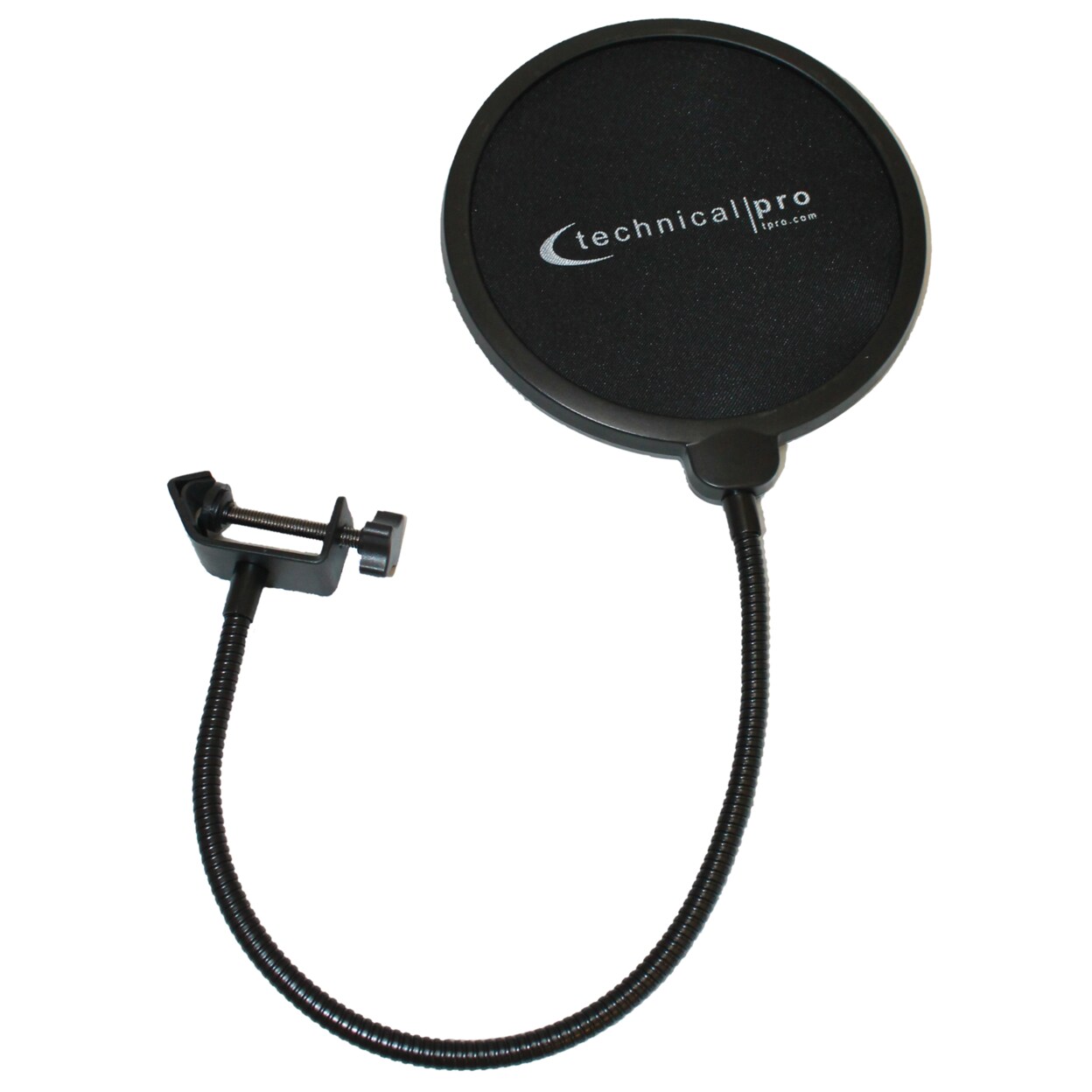 Technical Pro Microphone Pop Filter With Gooseneck Holder And Swivel Mount