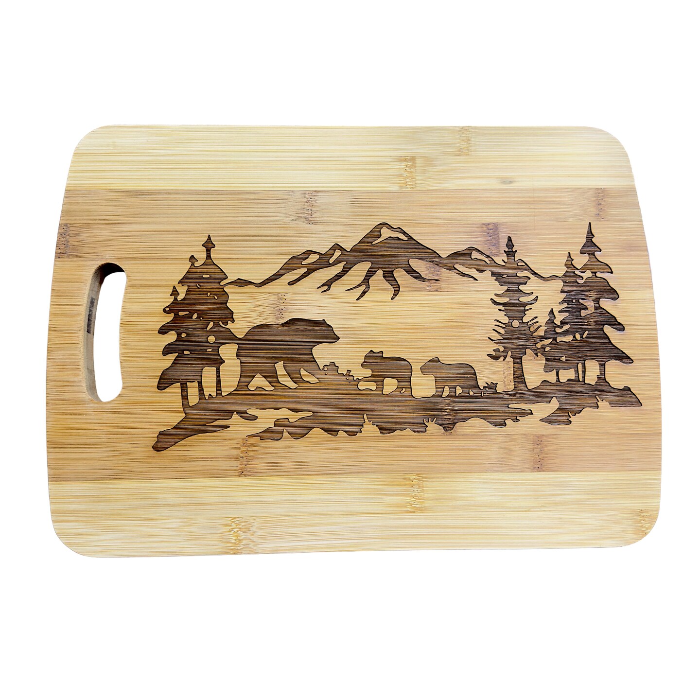 Mama Bear with Babies Bamboo Cutting Board 14''x9.5''x.5'' Bamboo Mama Bear with Babies Bamboo Cutting Board 14''x9.5''x.5'' Bamboo