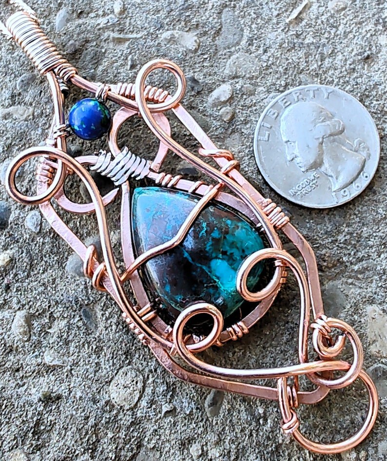 Extremely Rare Chrysocolla Azurite Copper Elven Elvish Victorian