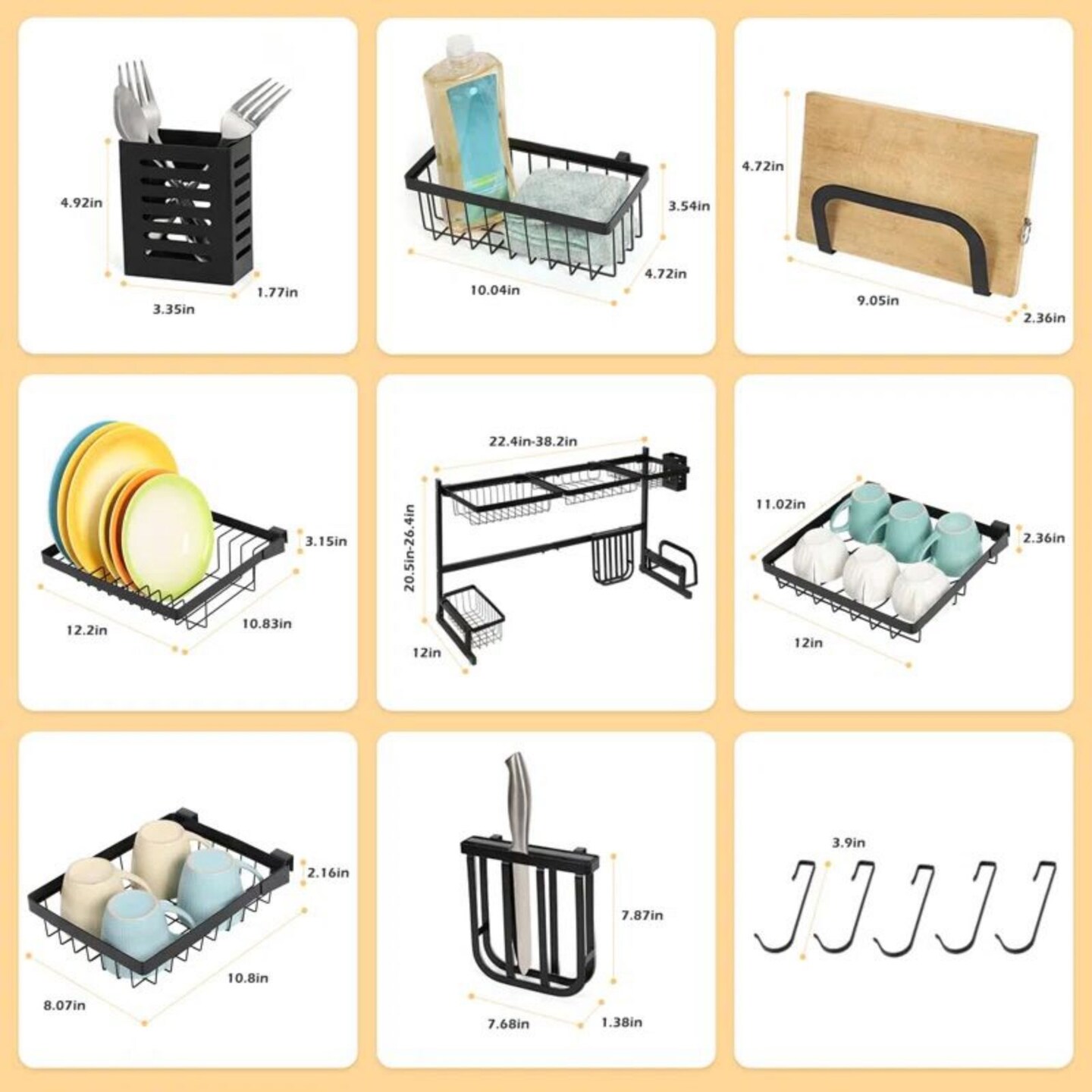 Adjustable Stainless Steel Dish Rack