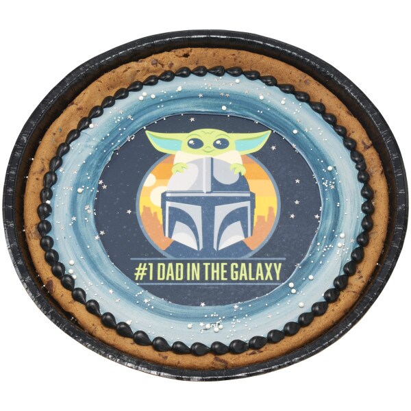 STAR WARS&#x2122; The Mandalorian #1 DAD in the Galaxy Edible Cake Topper Image - 7.5&#x22; Round