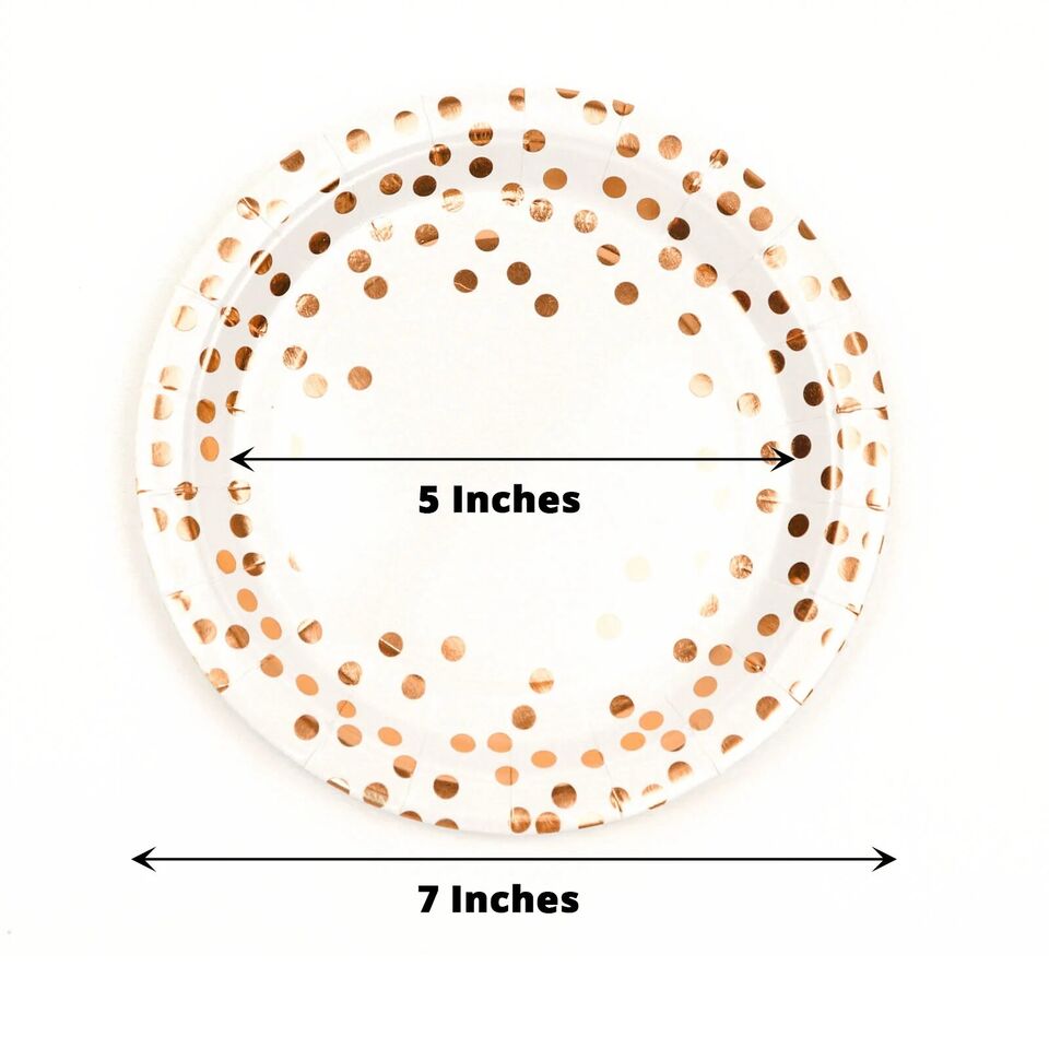 25 White 7&#x22; Round Disposable PAPER PLATES