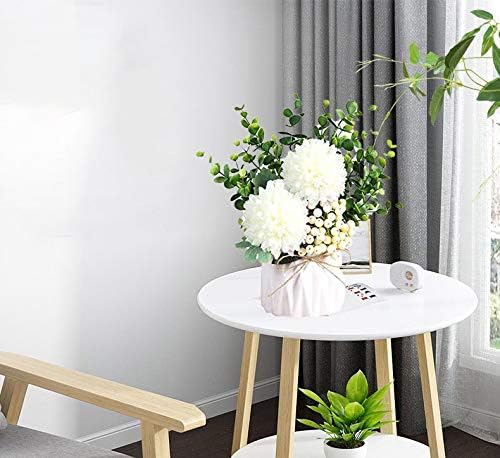 White Hydrangea &#x26; Eucalyptus Arrangement: Artificial Elegance