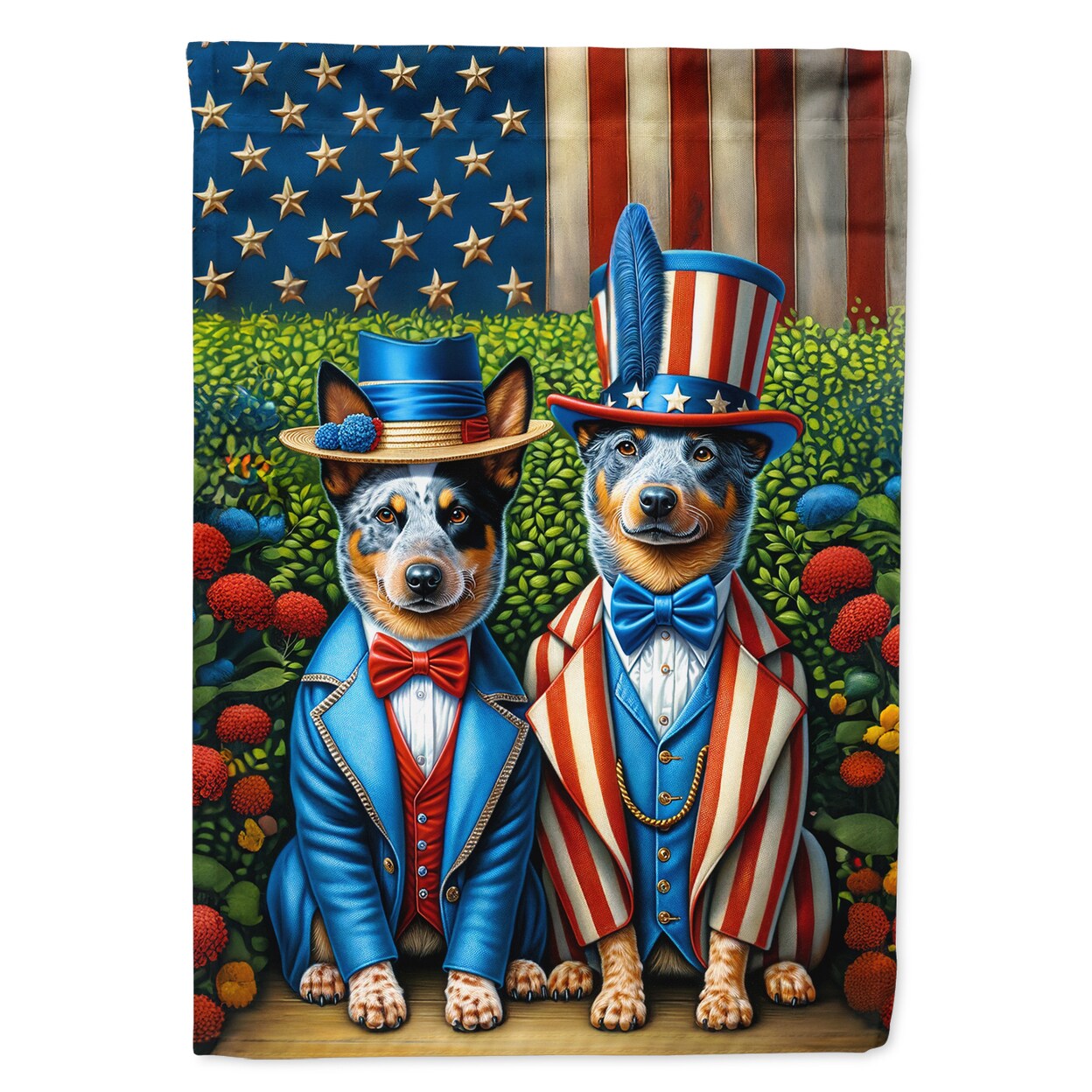 Caroline&#x27;s Treasures All American Australian Cattle Dog Garden Flag