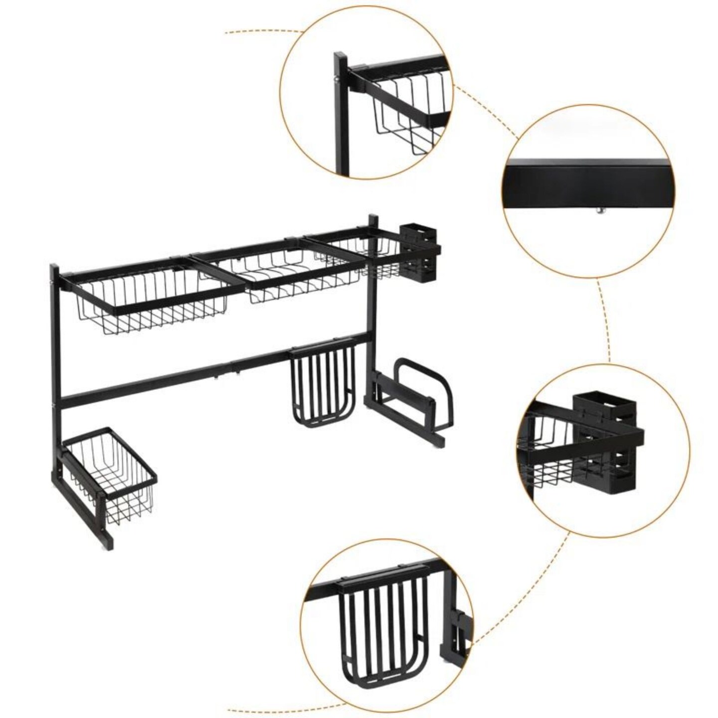 Adjustable Stainless Steel Dish Rack