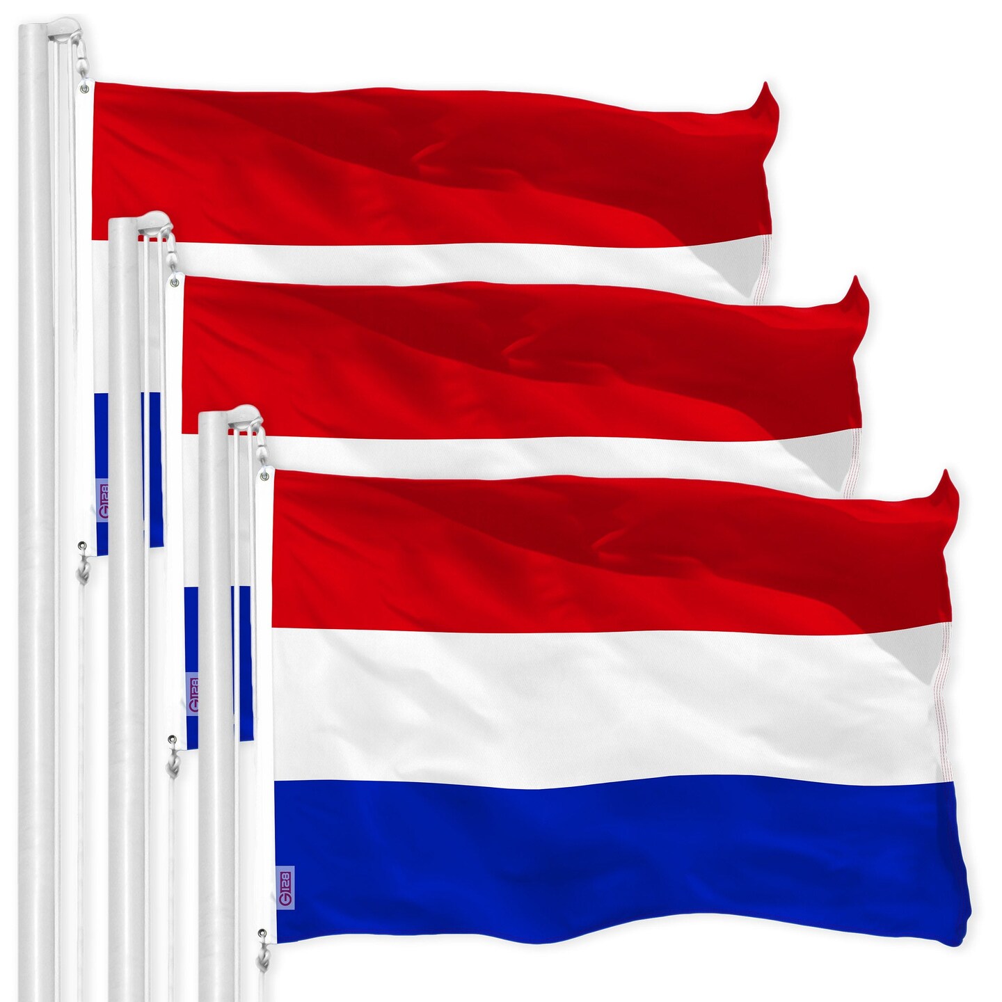 Netherlands Dutch Flag 3x5 Ft 3-Pack 150D Printed Polyester By G128