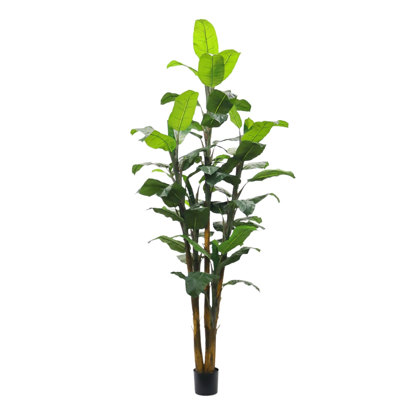 8ft Banana Tree - 50 Realistic Leaves, Black Pot, Indoor Decor, Ideal for Homes, Offices, and Lobbies - Year-Round Tropical Accent, Floral Home by Artificial Flowers
