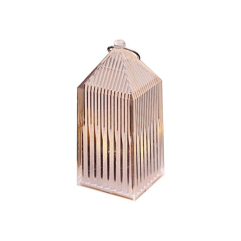 6 Clear 3.5 in Acrylic Crystal TABLE LAMPS Battery Operated LED Lights