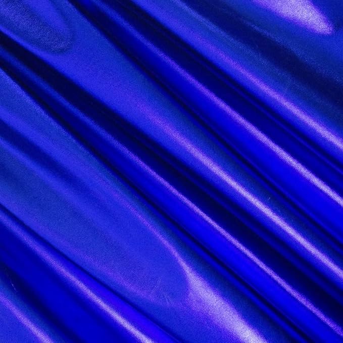 FabricLA | Hologram Metallic Foil Spandex Knit Fabric | 4-Way Stretch| Sold by the Yard | Decoration, Apparel, Costume