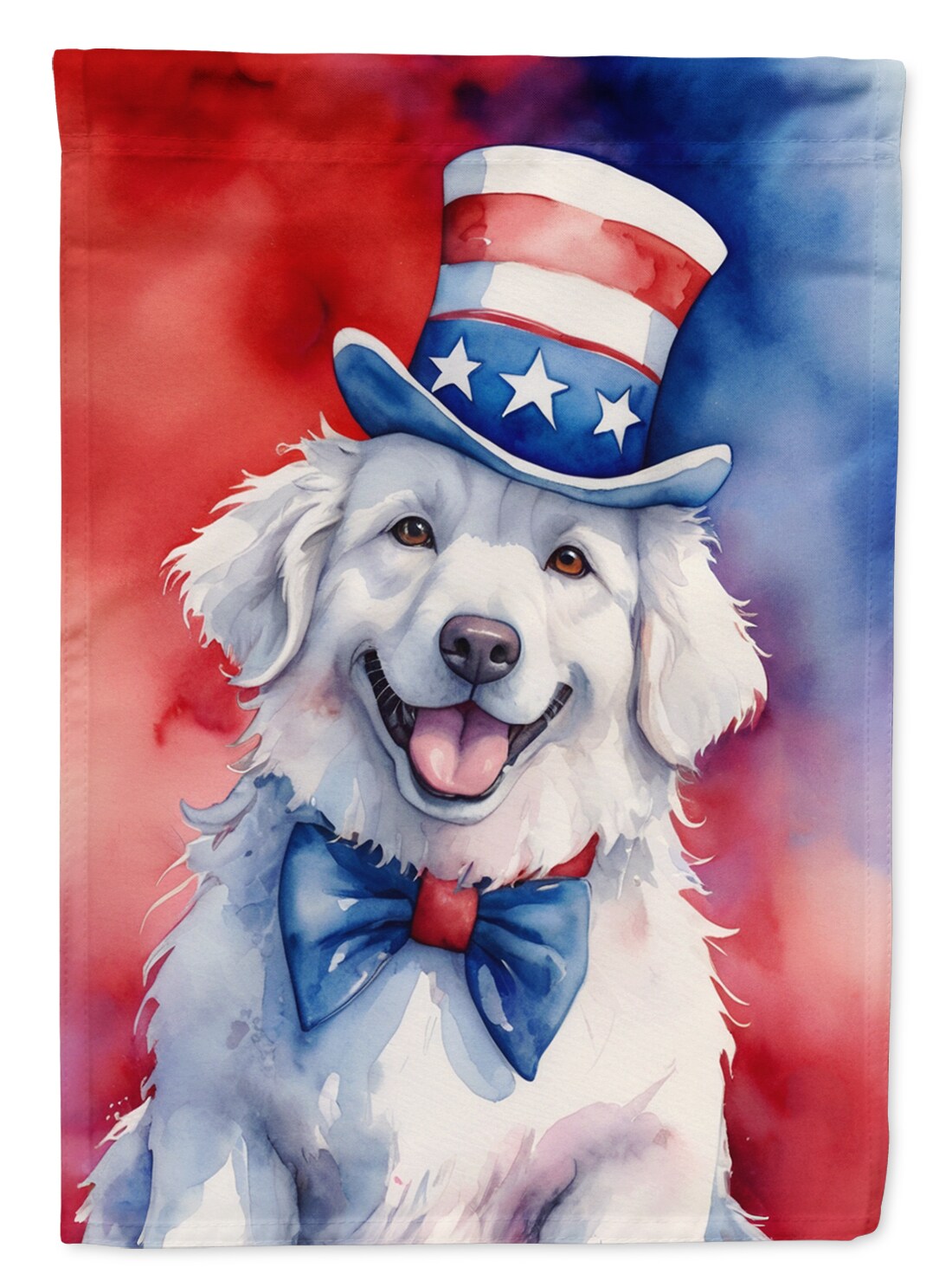 Kuvasz Patriotic American Garden Flag