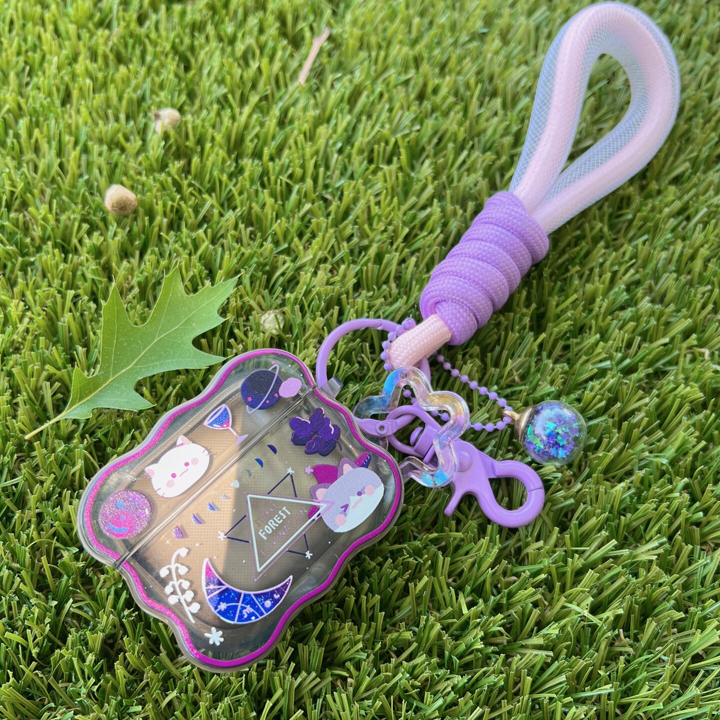 Starry Forest Cat Divination Case for AirPods 1 2 3 pro pro2