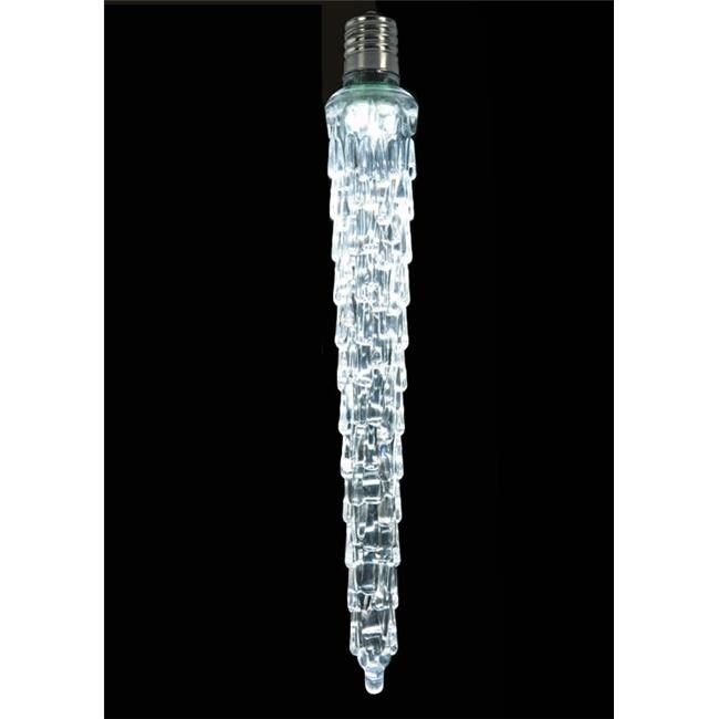 7 in. Commercial Cool White Dripping Falling LED Icicle Christmas Light
