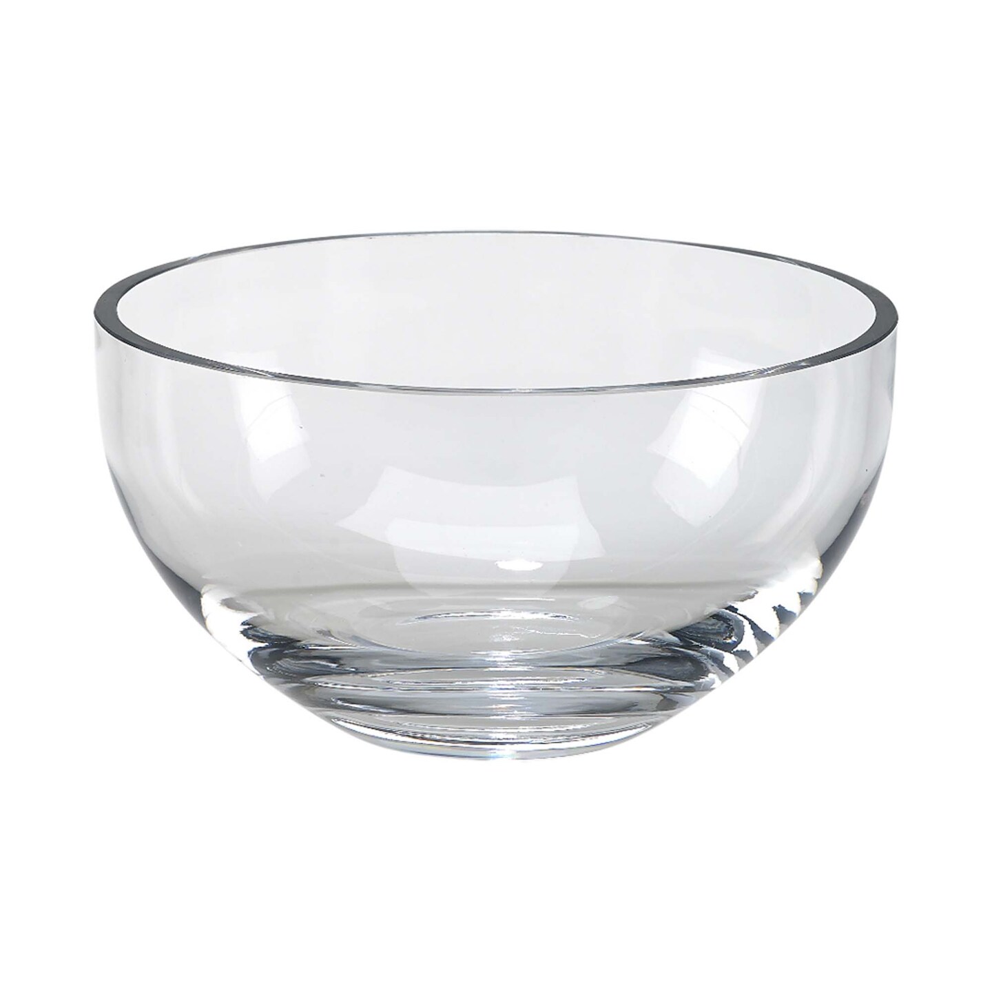 Contemporary Home Living 6.5&#x22; Optic Crystal Lead-Free Simon Salad Bowl