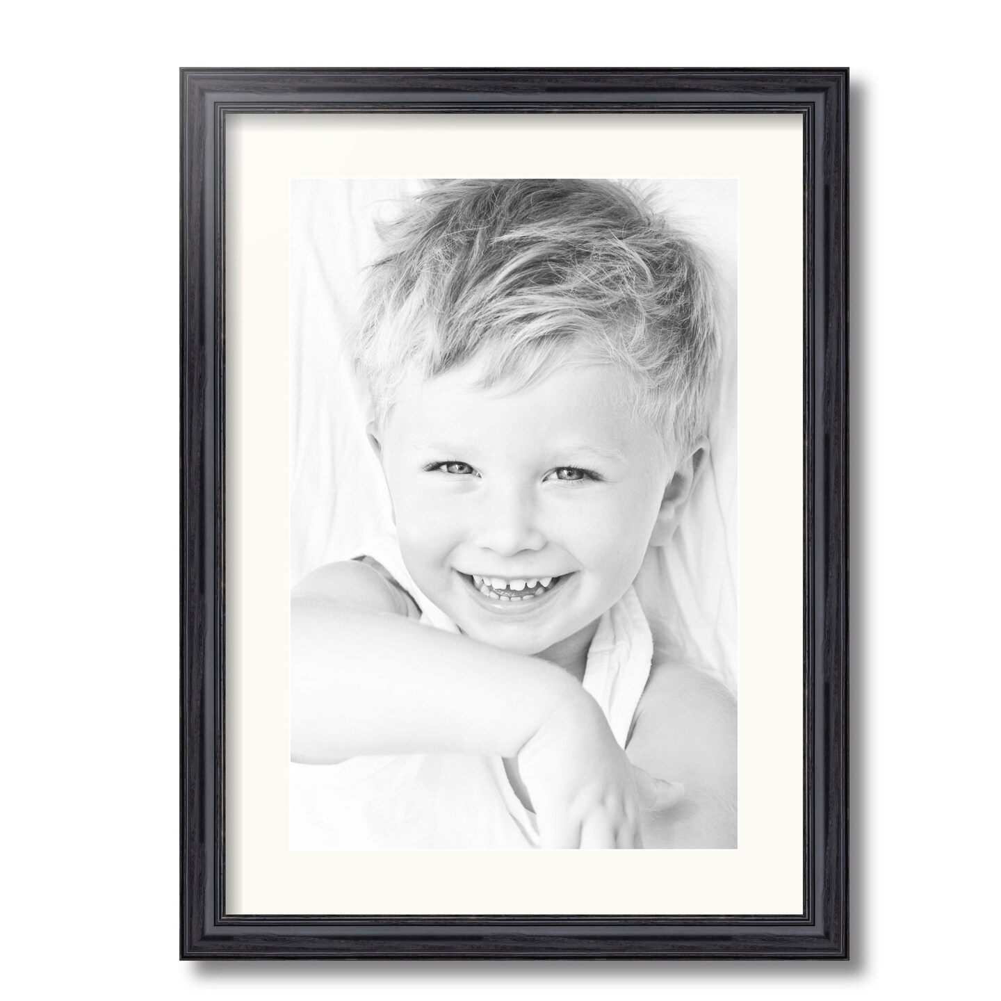 ArtToFrames 16x22" Matted Picture Frame with 12x18" Single Mat Photo Opening Framed in 1.25" Black and 2" Mat (FWM-4083-16x22)