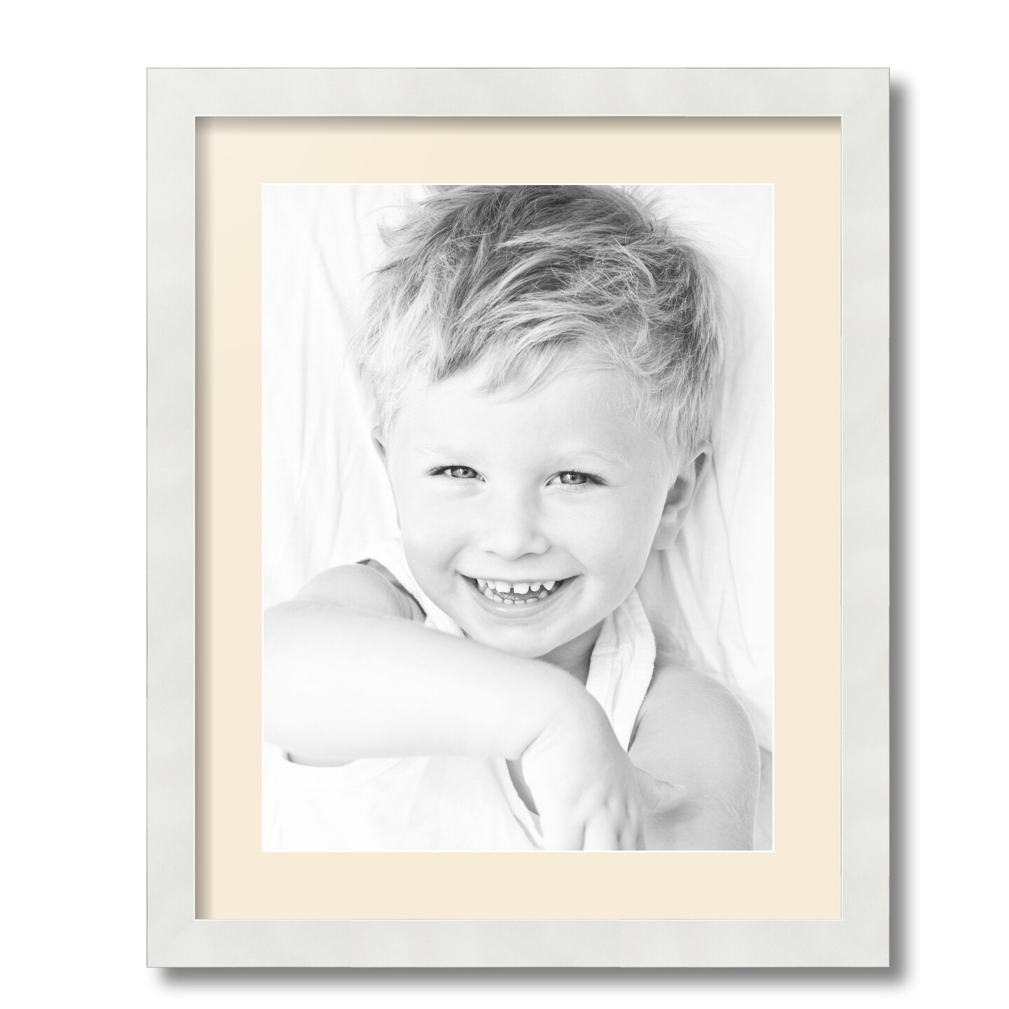 ArtToFrames 17x21" Matted Picture Frame with 13x17" Single Mat Photo Opening Framed in 1.25" White and 2" Mat (FWM-3966-17x21)