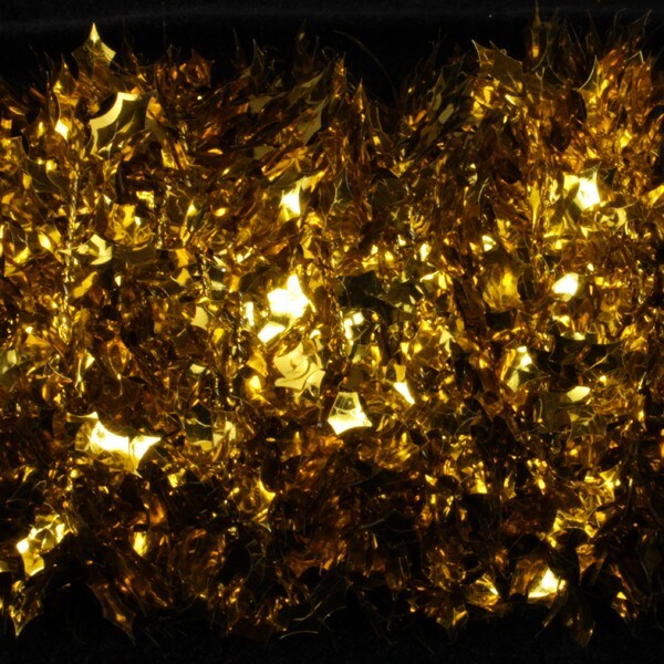 The Ribbon People Gold American Holly Wired Craft Ribbon Garland 1&#x22; x 108 Yards