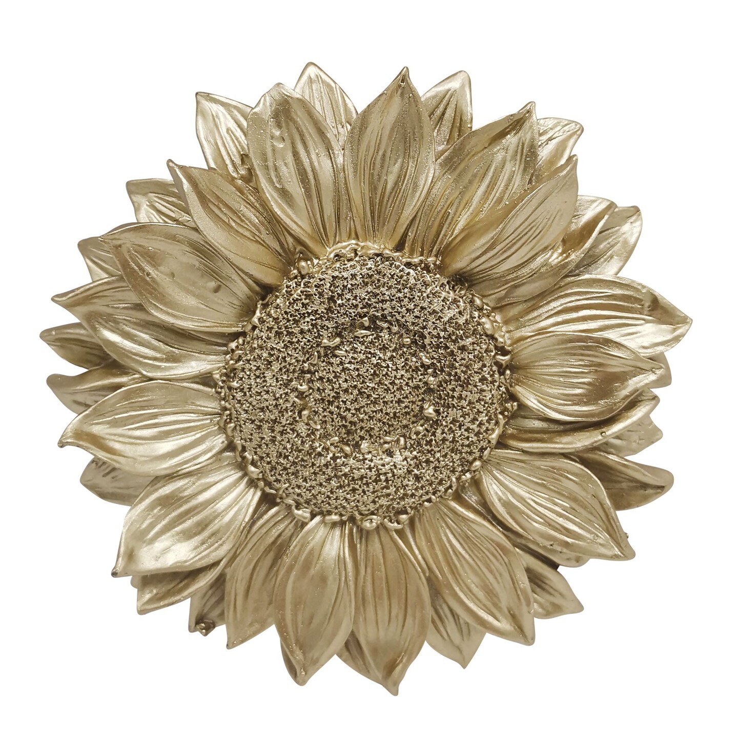 Kingston Living 7&#x22; Gold Sunflower Accent Wall Decor