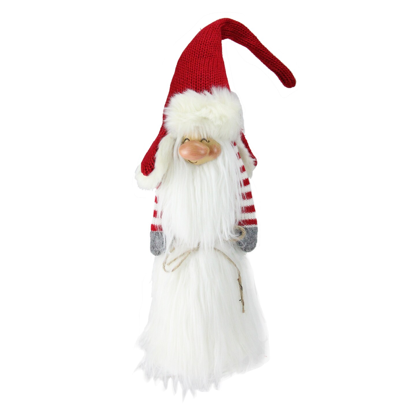 Northlight Slim Santa Gnome Christmas Figure - 22&#x201D; - White and Red